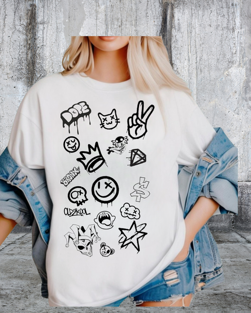 Camisola Iconografia BST - Desenhos Urbanos | Branco | Unissexo