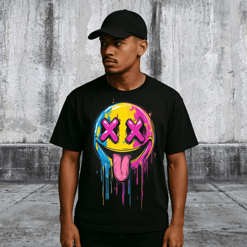 Camisola Smiley X Colorido - Estilo Urbano Graffiti
